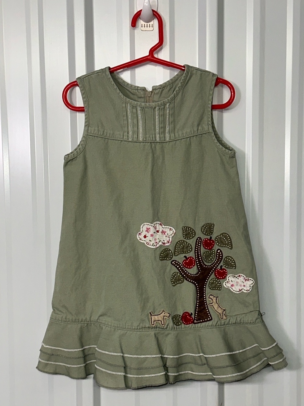 Vintage Faded Glory Toddler Girls Appliqué Cotton Dress Cottagecore Classic